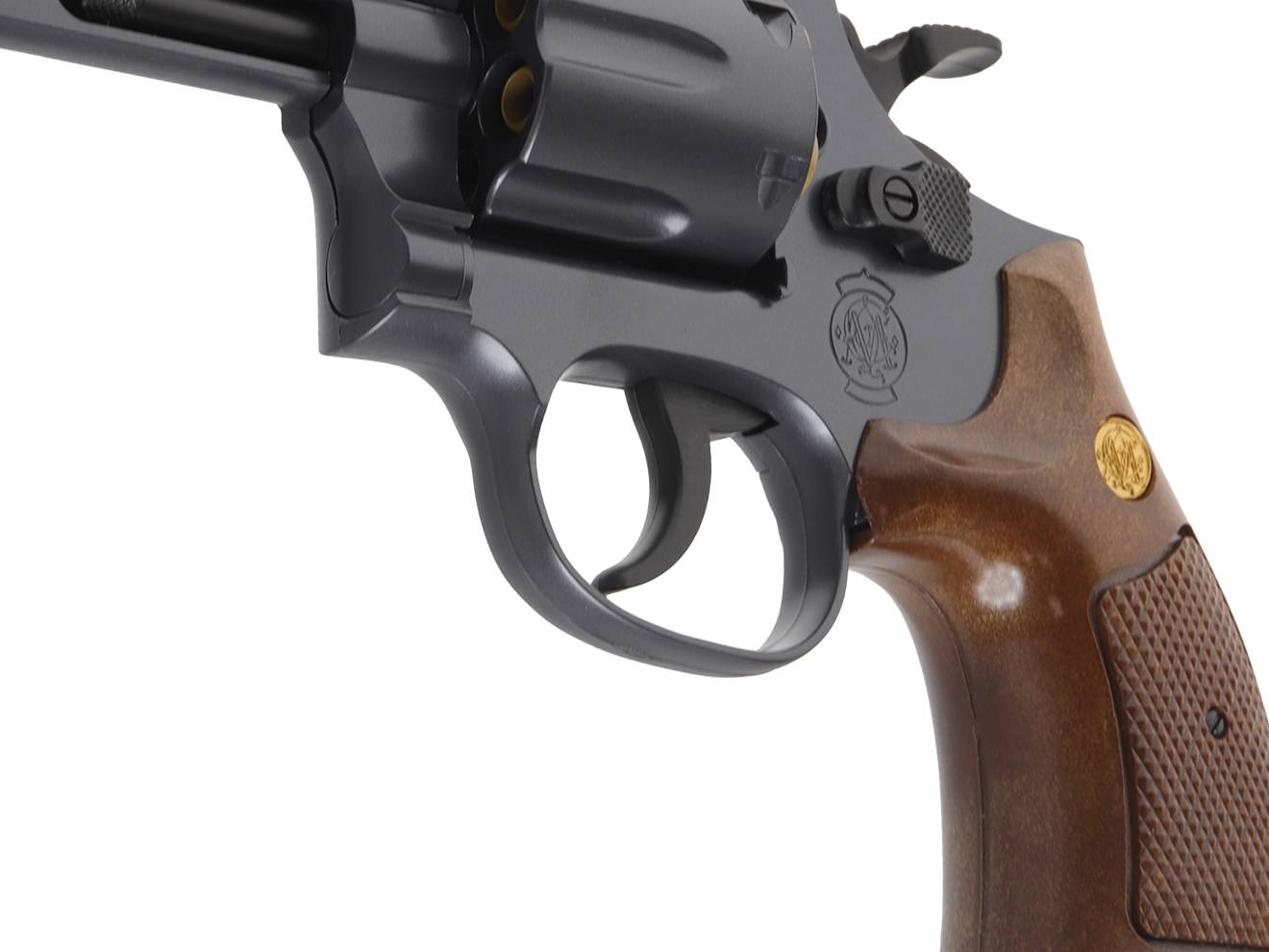 クラウンモデル 10歳ホップリボルバー M19 コンバットマグナム 4インチ ウッドタイプグリップ BK