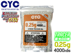 CYC 超精密 トレーサーBB弾 5.95mm±0.01 [重量&入数：0.2g*4000発 / 0.25g*4000発]