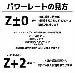 DCI Guns メインスプリング Z-2　STD 電動ガン用 [強さ：Z-2 / Z-1 / Z±0 / Z+1 / Z+2 / Z+3 / Z+4]