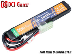 DCI Guns 7.4V 1000mAh 25C-50C LiPo スティックバッテリー [コネクター：タミヤミニ / ディーンズ・T型・2P]【レターパック可】