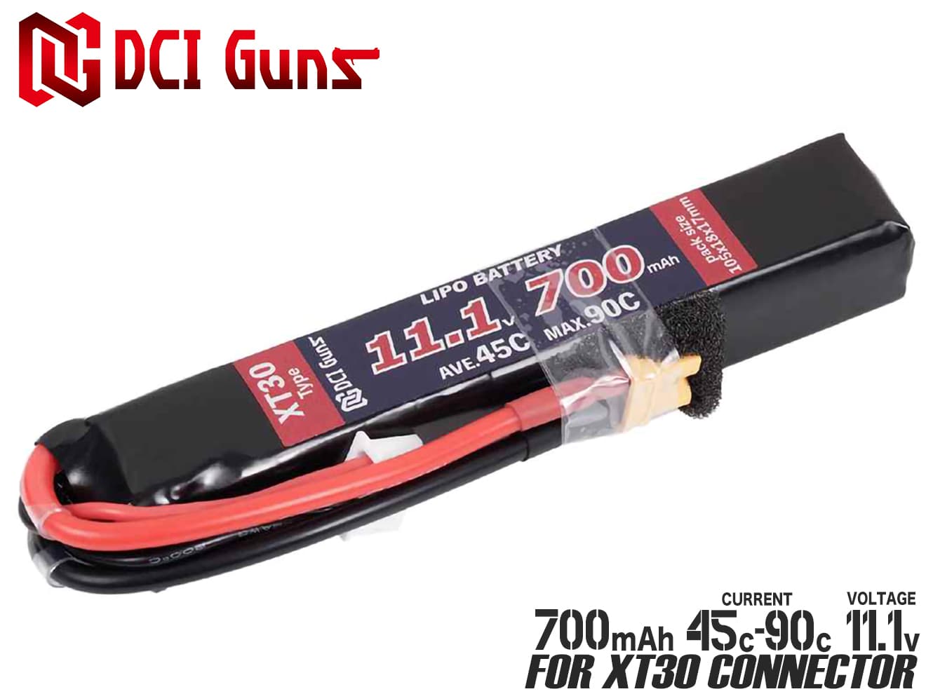 DCI Guns 11.1V 1200mAh 25C-50C LiPo スティックバッテリー [コネクター：タミヤミニ / ディーンズ・T型・2P]  | ミリタリーベース – ミリタリーベース - MILITARY BASE -