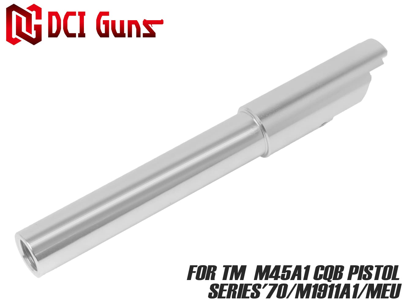 DCI Guns 11mm正ネジメタルアウターバレル マルイ M45A1/1911/MEU用 [ブラック / シルバー / レッド]【ゆうパケット可】