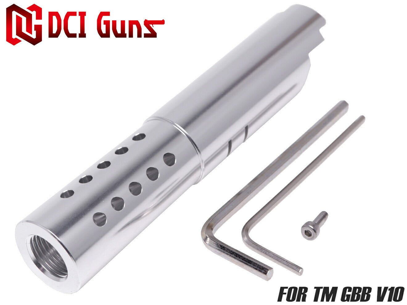 DCI Guns 11mm正ネジ メタルアウターバレル 東京マルイ GBB V10用 [カラー：ブラック / レッド / ゴールド / シルバー]