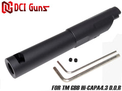 DCI Guns 11mm正ネジメタルアウターバレル [東京マルイ  GBB ハイキャパ4.3 DOR用] [カラー：ブラック / ゴールド / レッド / シルバー]