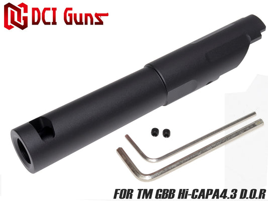 DCI Guns 11mm正ネジメタルアウターバレル [東京マルイ  GBB ハイキャパ4.3 DOR用] [カラー：ブラック / ゴールド / レッド / シルバー]