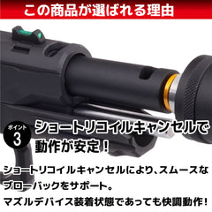 DCI Guns 11mm正ネジメタルアウターバレル [東京マルイ  GBB ハイキャパ4.3 DOR用] [カラー：ブラック / ゴールド / レッド / シルバー]