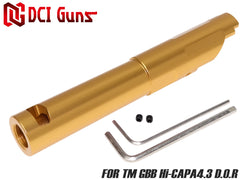 DCI Guns 11mm正ネジメタルアウターバレル [東京マルイ  GBB ハイキャパ4.3 DOR用] [カラー：ブラック / ゴールド / レッド / シルバー]