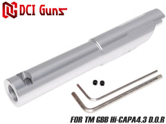 DCI Guns 11mm正ネジメタルアウターバレル [東京マルイ  GBB ハイキャパ4.3 DOR用] [カラー：ブラック / ゴールド / レッド / シルバー]