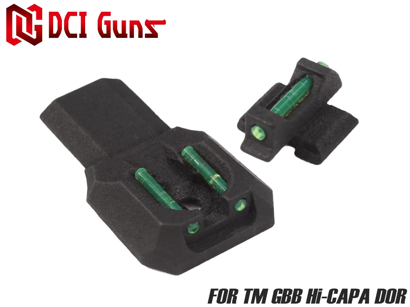 DCI Guns 集光サイト iM 前後セット GBB用 [対応：TM GLOCK(Gen3/Gen4) / TM GLOCK(Gen5) / TM Hi-CAPA5.1 / TM Hi-CAPA D.O.R / TM Hi-CAPA4.3 / Carbon8 M45CQP / TM DE .50AE / TM M&P9L / TM M&P9 / TM P320]
