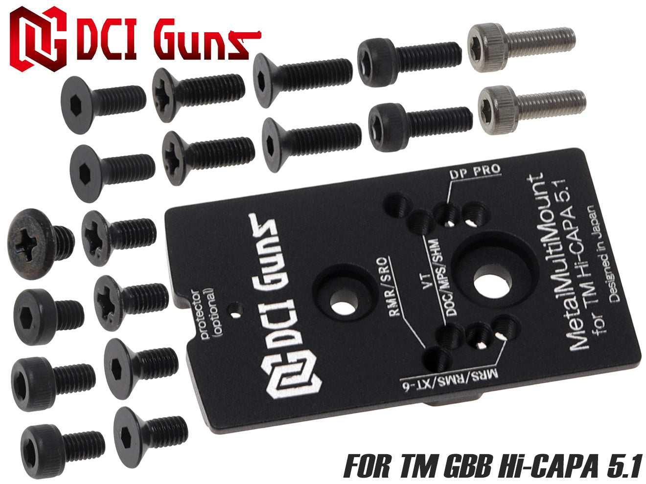 DCI Guns シールドユニット対応メタルマルチマウント [適合：TM GBB Hi-CAPA DOR / TM GBB GLOCK / Carbon8 HELLCAT&M45 / TM GBB Hi-CAPA4.3 / TM GBB Hi-CAPA5.1]