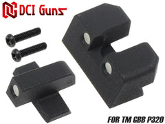 DCI Guns 蓄光サイト 前後セット GBB用 [対応：TM Hi-CAPA D.O.R / TM GLOCK(Gen3/Gen4) / TM GLOCK(Gen5) / TM P320]