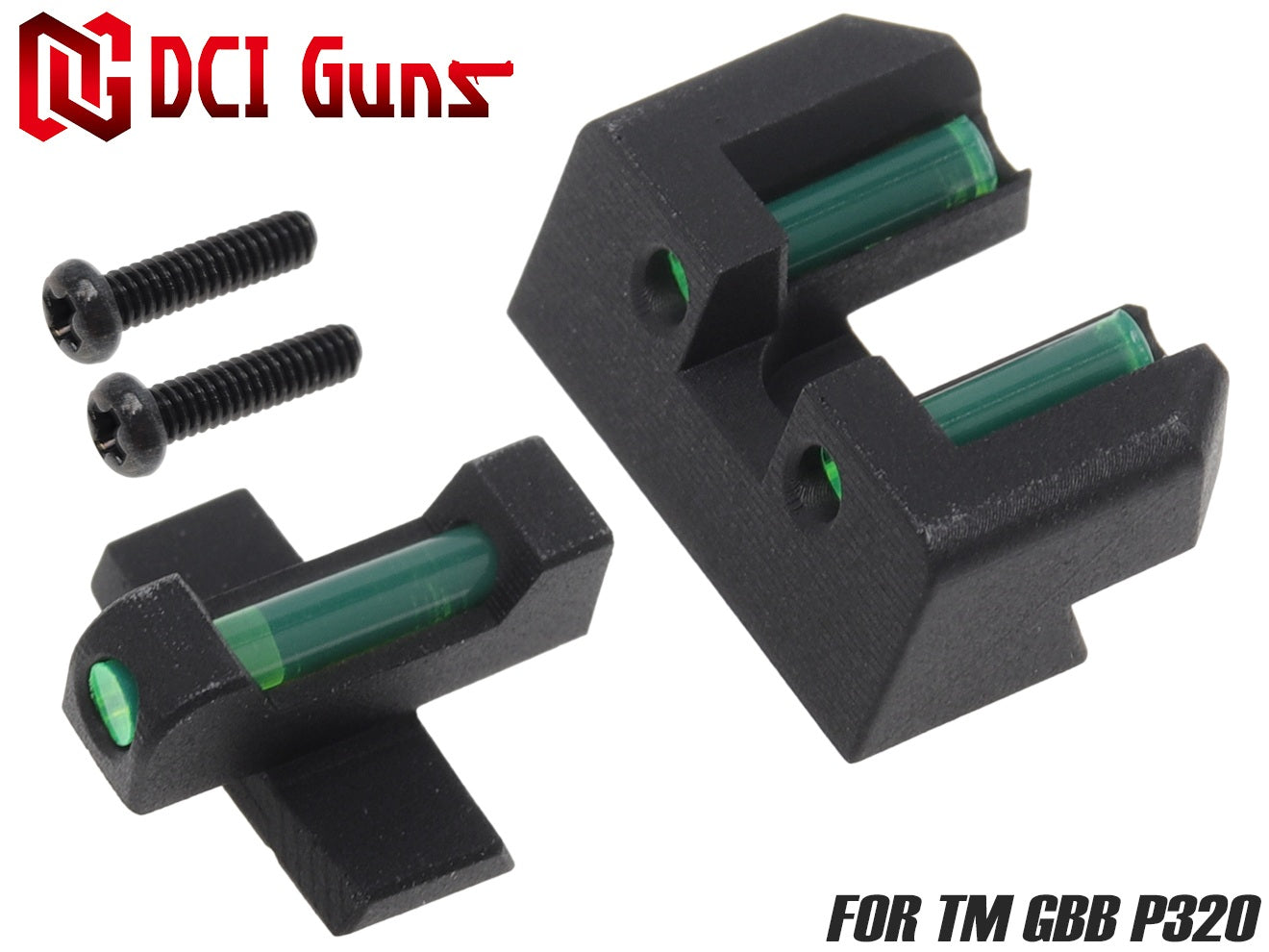 DCI Guns 集光サイト iM 前後セット GBB用 [対応：TM GLOCK(Gen3/Gen4) / TM GLOCK(Gen5) / TM Hi-CAPA5.1 / TM Hi-CAPA D.O.R / TM Hi-CAPA4.3 / Carbon8 M45CQP / TM DE .50AE / TM M&P9L / TM M&P9 / TM P320]