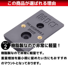 DCI Guns プラスチックマウント RMR/SRO [適合機種：TM GBB GLOCK(Gen5除く) / TM GBB Hi-CAPA5.1]