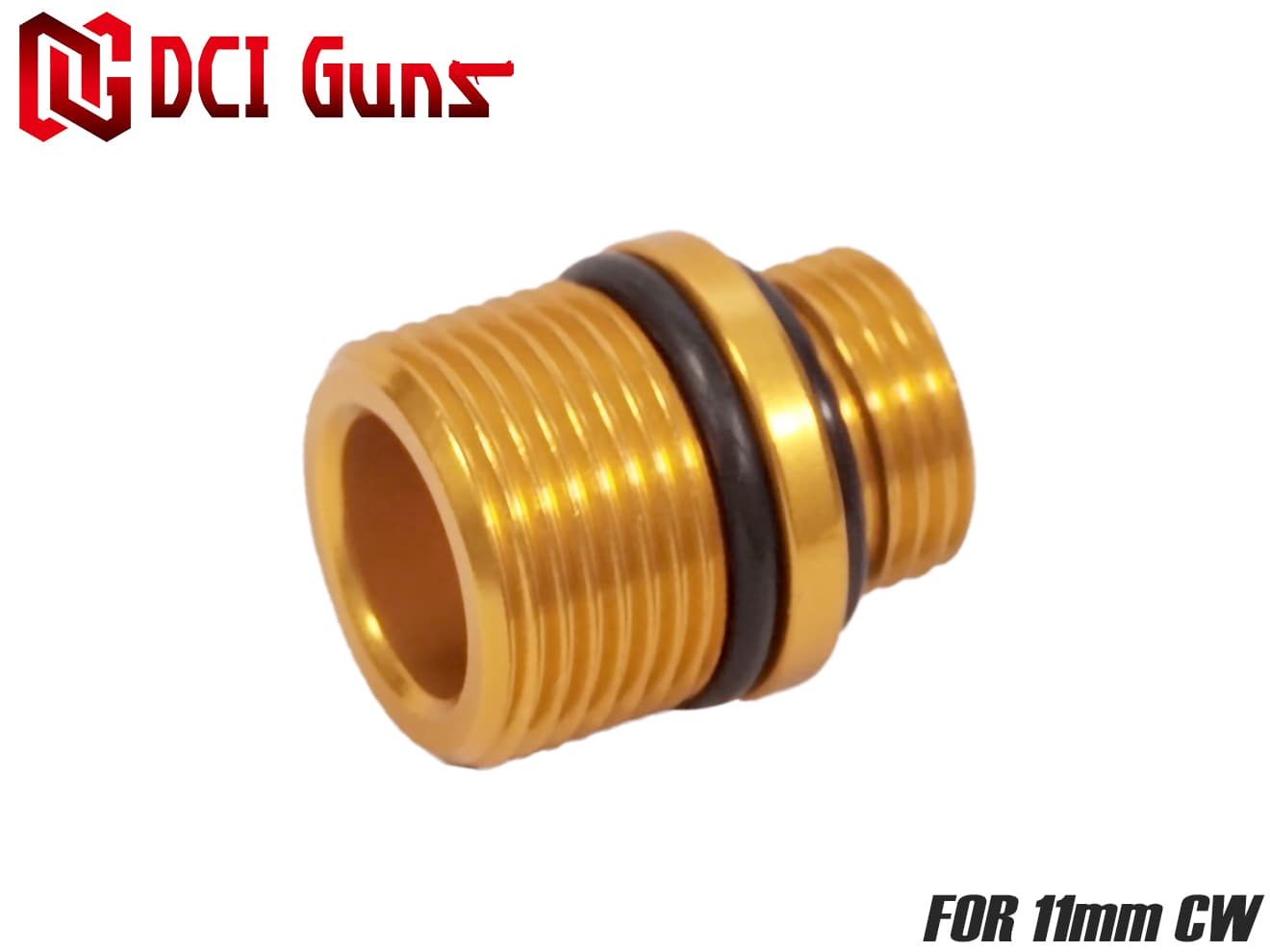 DCI Guns M11正ネジ-M14逆ネジ変換アダプター [ブラック / シルバー / ゴールド / レッド]【ゆうパケット可】