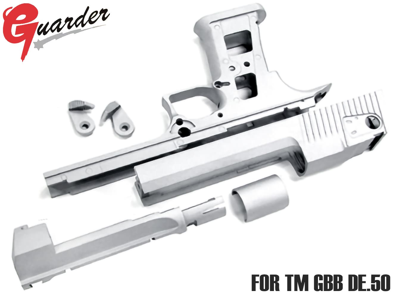 GUARDER ノーマーキング アルミスライド&フレームセット DE.50 [カラー：BK / SV]