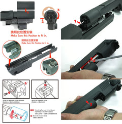 GUARDER アルミスライド＆フレームセット マルイ GBB DE.50 [カラー：ブラック / ヘアラインポリッシュ / Cerakote BK / Cerakote FDE]