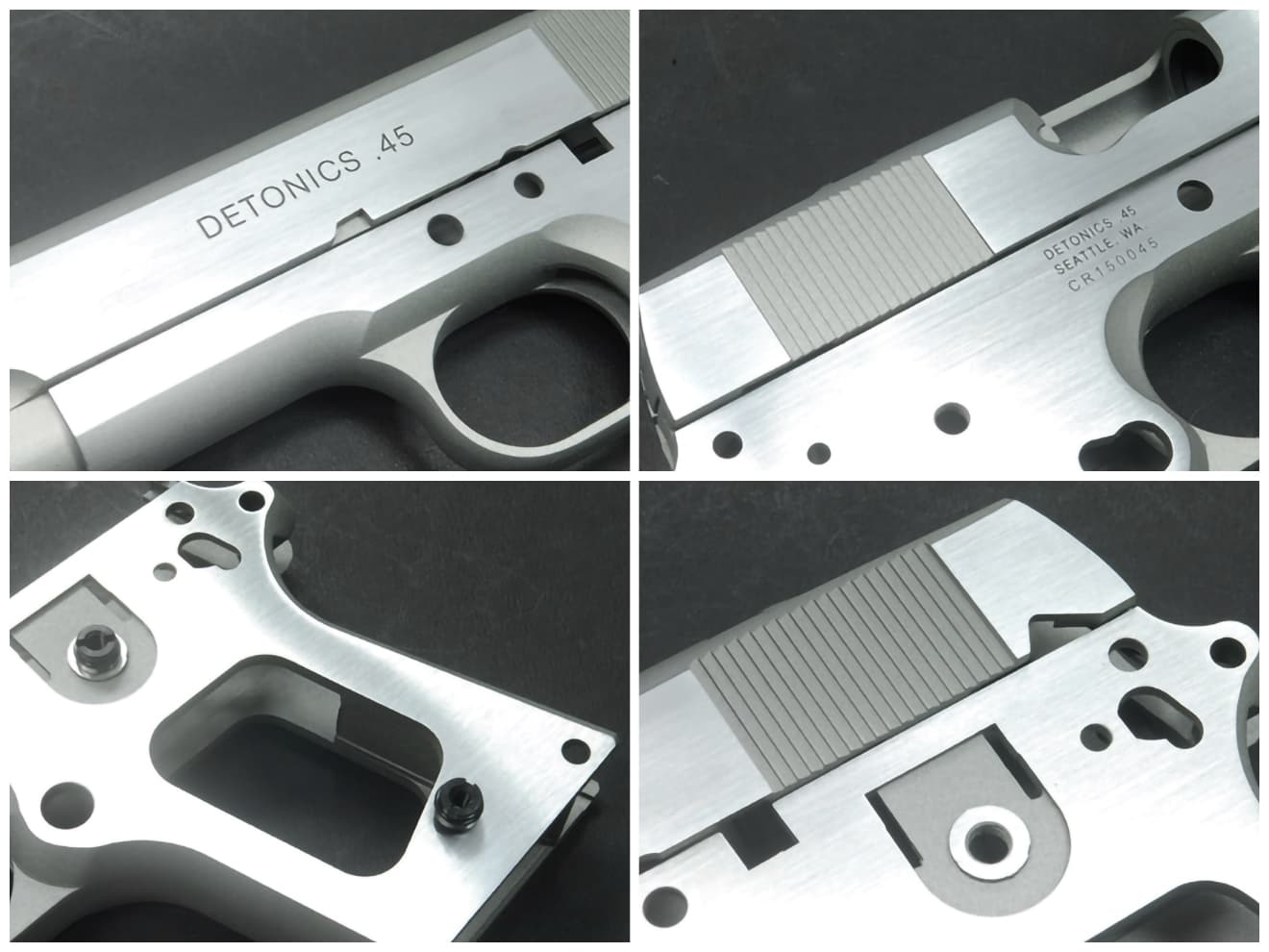 GUARDER NC アルミフレームキット Early Ver for マルイ DETONICS .45 [カラー：BK / SV / シルバーポリッシュ]