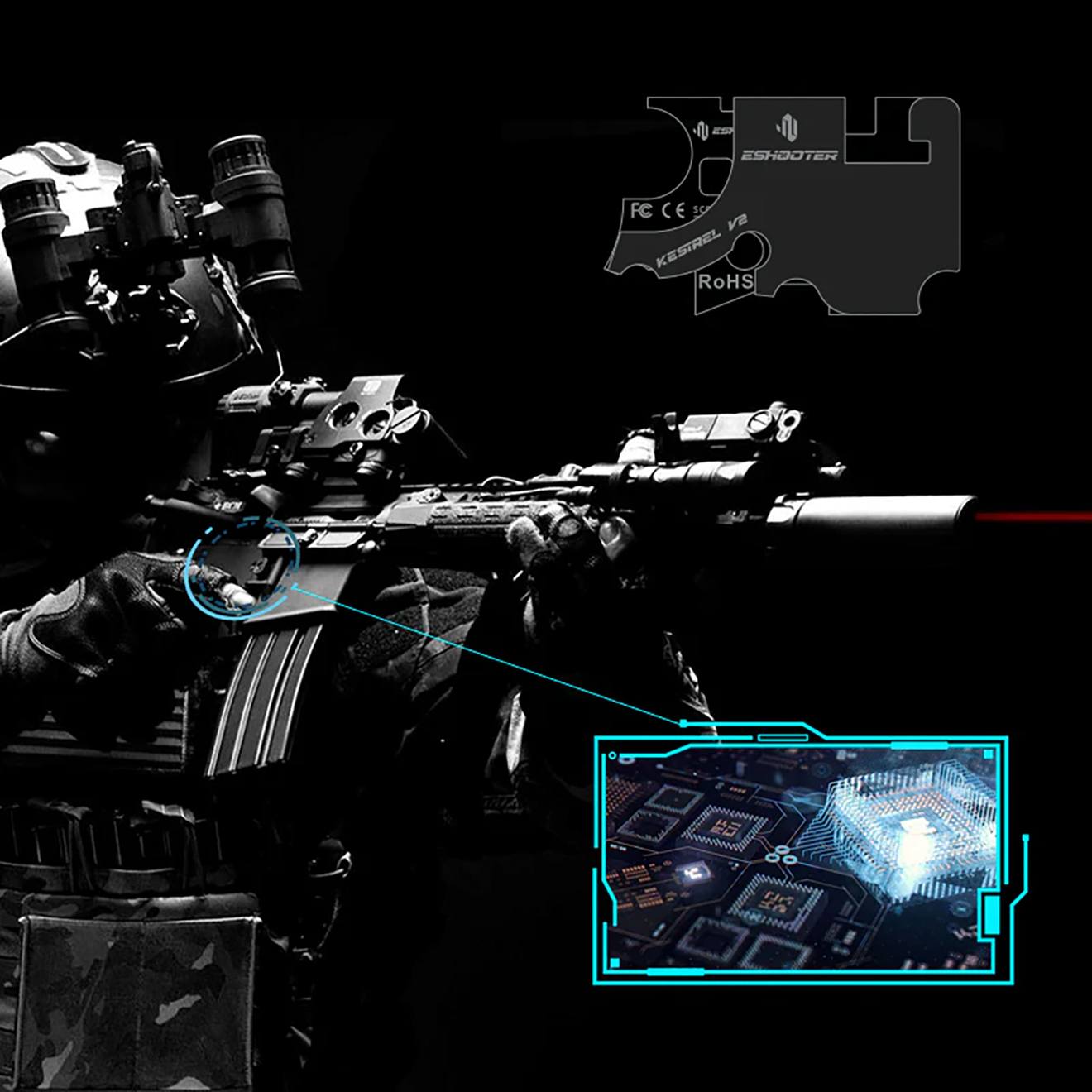 Eshooter Kestrel（ケストレル) ETU [対応機種：Ver2前方配線 / Ver2後方配線 / Ver3]
