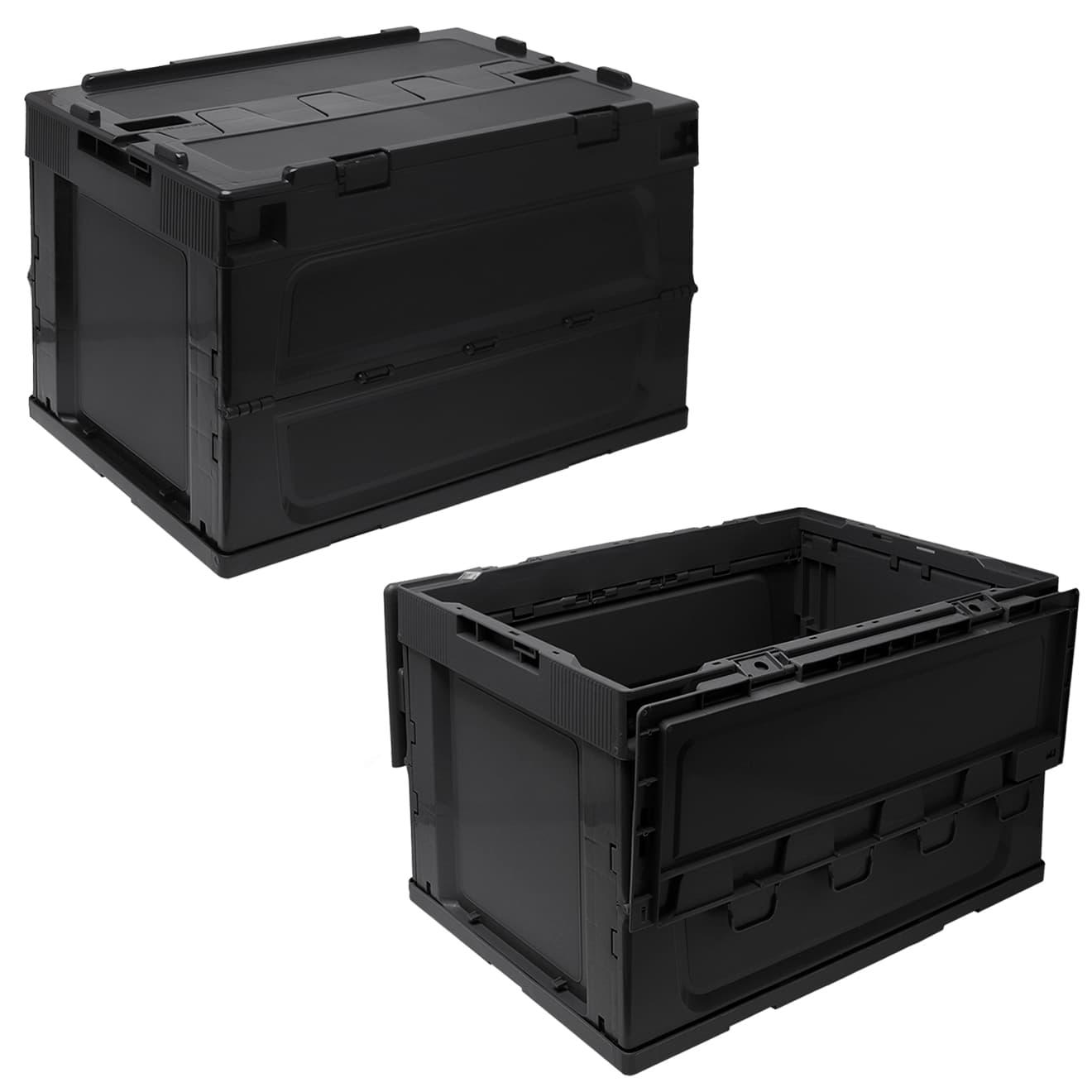 折り畳みコンテナ 50L 窓なし [カラー：BK / T / O / W / BL]