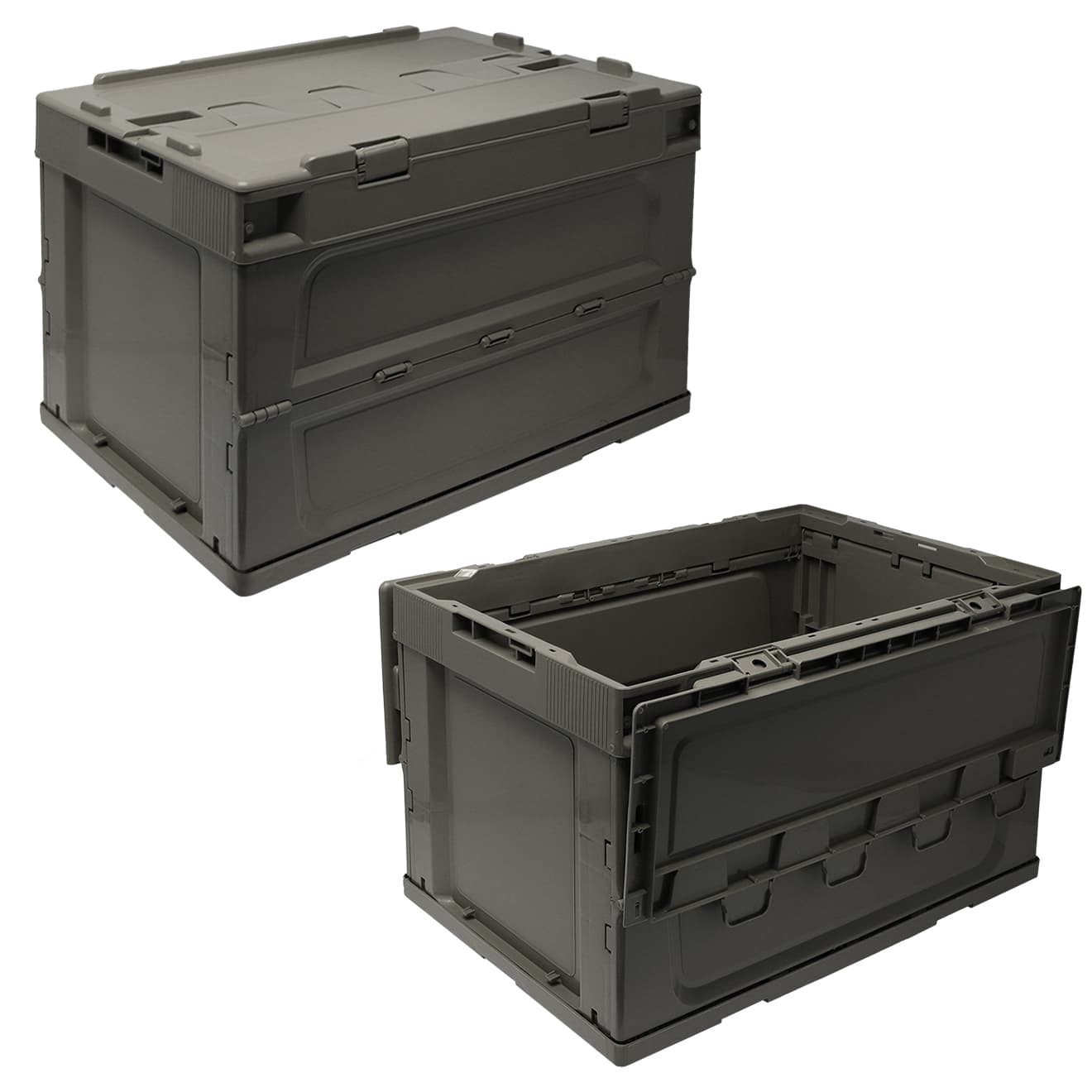 折り畳みコンテナ 50L 窓なし [カラー：BK / T / O / W / BL]