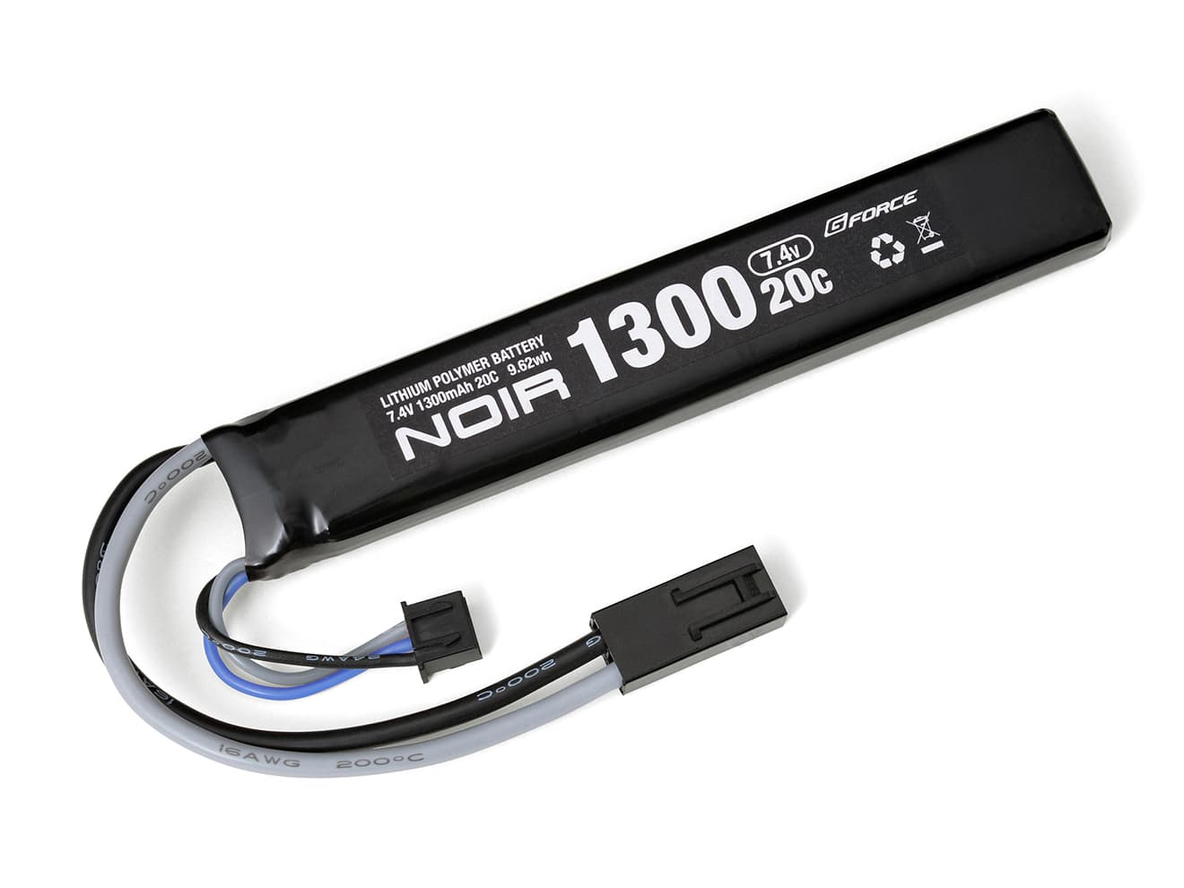 G-FORCE Noir LiPoバッテリー ストックイン スティックタイプ [仕様：7.4V1300mAh20C(次世代用) / 7.4V1300mAh20C / 7.4V1300mAh40C]