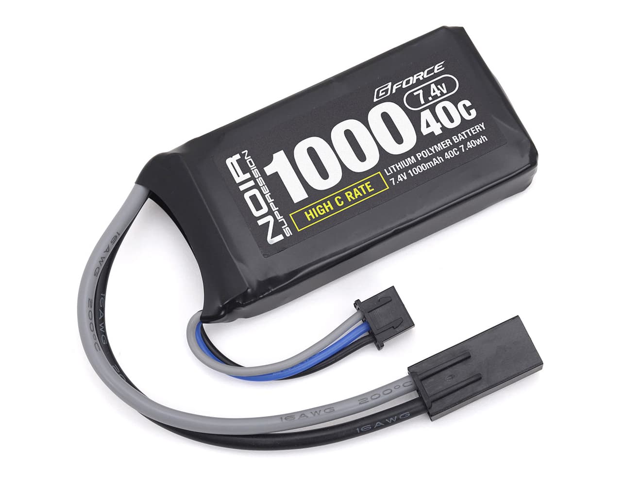 G-FORCE Noir Suppression LiPo 7.4V 1000mAh 40C PEQインタイプ