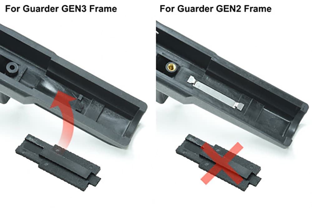 GUARDER ステンレスシリアルNo.タグ EARLY TYPE w /  セットプレート 東京マルイ GBB GLOCK用 マーキング[マーキング：G17 / プレーン / G18C / G19 / G23 / FBI / DS / G22 / G34 / G26]