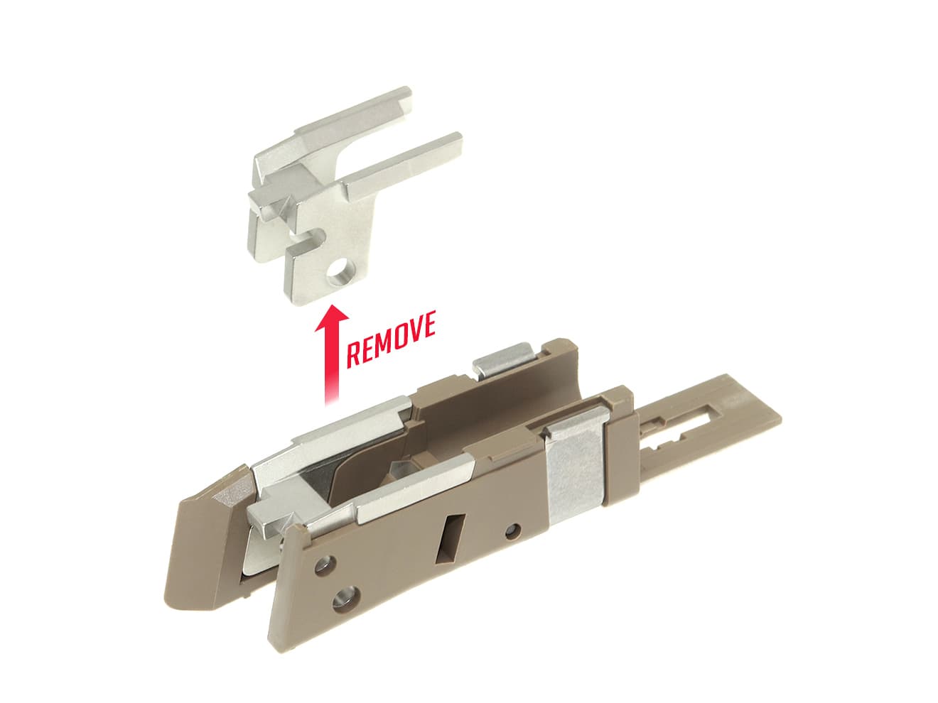 GUARDER リアリスティック フロントシャーシセット BK 東京マルイ GBB G17 / G18C / G22 / G34用 [カラー：ブラック / FDE / ピンク / REB]