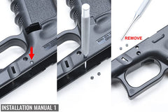 GUARDER リアリスティック フロントシャーシセット BK 東京マルイ GBB G17 / G18C / G22 / G34用 [カラー：ブラック / FDE / ピンク / REB]