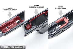 GUARDER リアリスティック フロントシャーシセット BK 東京マルイ GBB G17 / G18C / G22 / G34用 [カラー：ブラック / FDE / ピンク / REB]