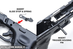 GUARDER リアリスティック フロントシャーシセット BK 東京マルイ GBB G17 / G18C / G22 / G34用 [カラー：ブラック / FDE / ピンク / REB]