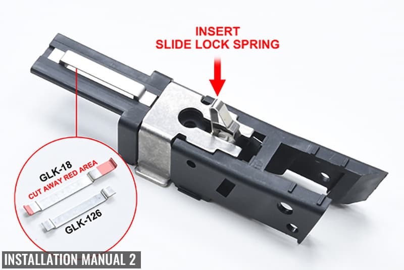 GUARDER リアリスティック フロントシャーシセット BK 東京マルイ GBB G17 / G18C / G22 / G34用 [カラー：ブラック / FDE / ピンク / REB]