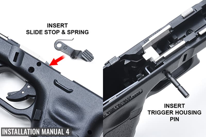 GUARDER リアリスティック フロントシャーシセット BK 東京マルイ GBB G17 / G18C / G22 / G34用 [カラー：ブラック / FDE / ピンク / REB]