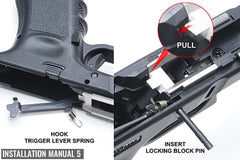 GUARDER リアリスティック フロントシャーシセット BK 東京マルイ GBB G17 / G18C / G22 / G34用 [カラー：ブラック / FDE / ピンク / REB]