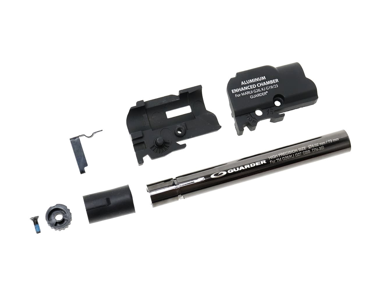 GUARDER 強化ホップアップチャンバー w /  6.02 TNバレル 東京マルイ GBB GLOCKシリーズ [適合機種：G17・G18C・G22用 / G26用]