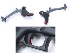 GUARDER スムーストリガー&スチールトリガーバー セット 東京マルイ GBB GLOCKシリーズ用 [カラー：ブラック / ブラック・レッド]