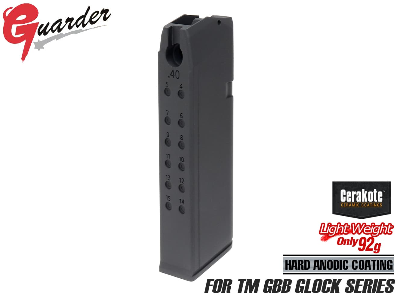 GUARDER ライトウェイト アルミマガジン for マルイ GBB GLOCKシリーズ