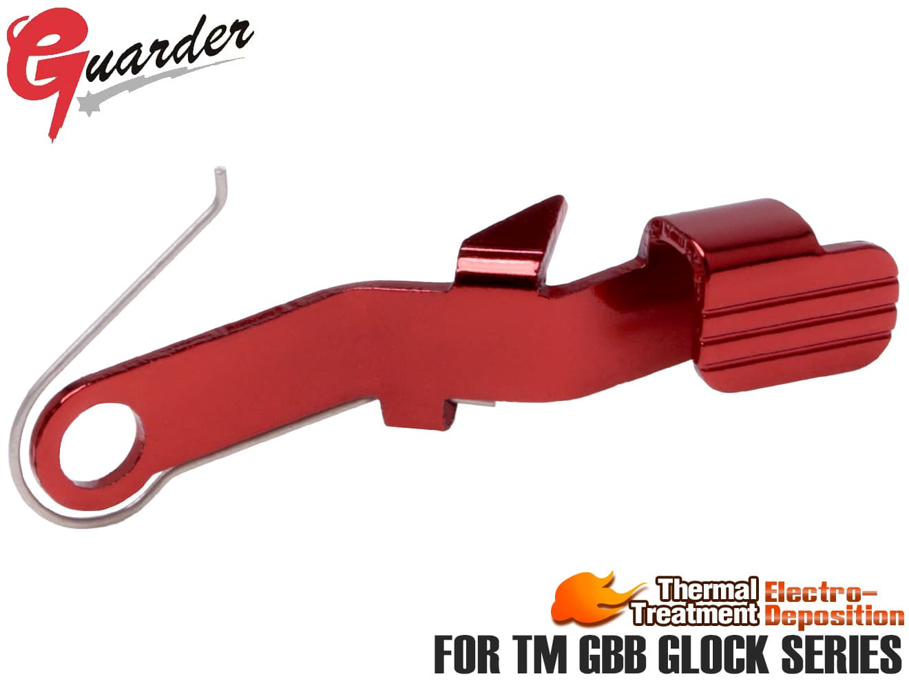 GUARDER スタンダード スチールスライドストップ for マルイ GLOCKシリーズ [カラー：ゴールド / シルバー / レッド]