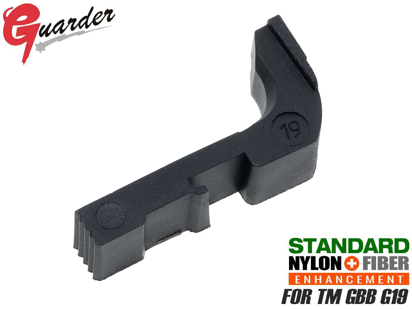 GUARDER マガジンリリース BK 東京マルイ GBB G19用 [デザイン：エクステンデッド / スタンダード]