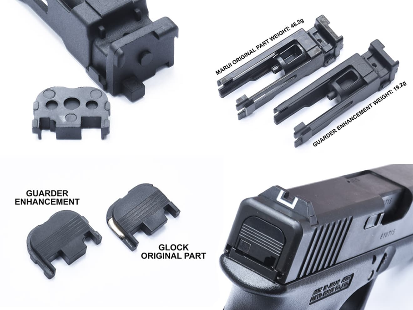 GUARDER アルミ ライトウェイト ノズルハウジング for 東京マルイ GBB GLOCKシリーズ [適合機種：G17・G22・G26・G34(Gen3) / G18C / G19（Gen3） / G17・G19(Gen4) / G17(Gen5)]