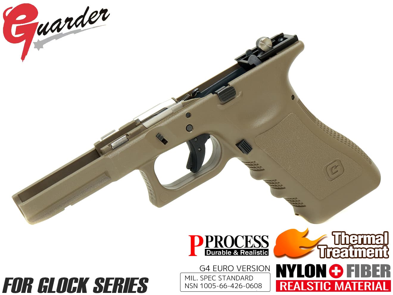 GUARDER G4 style 2019Ver Gen3 GLOCK フレームコンプリートセット 東京マルイ GBB G17 / G22 / G34用 [カラー：ブラック / FDE]