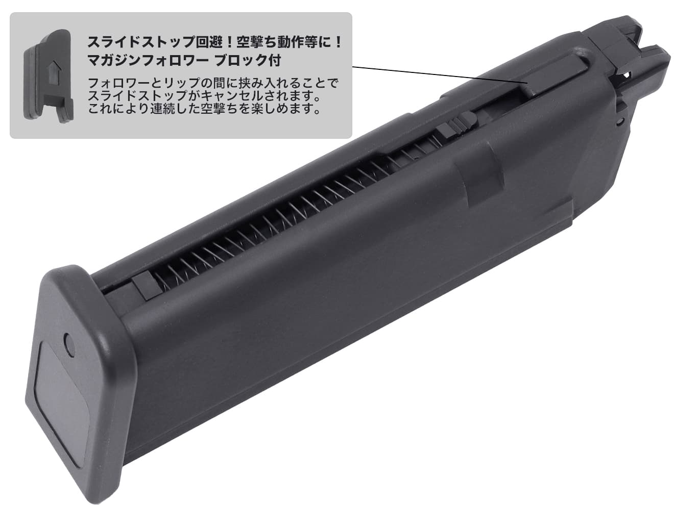 GUARDER ライトウェイト アルミマガジン for 東京マルイ GBB GLOCKシリーズ [タイプ：G17(9mmマーキング) / G22(.40マーキング) / G17(Gen5)]