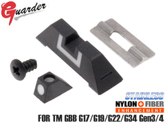 GUARDER スタンダード ナイトサイトセット for マルイ G17 / G19 / G22 / G34 [形状：オリジナル / リアル]