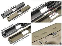 GUARDER G19 Gen4 9mm アルミCNC スライド for マルイ G19 Gen4 [カラー：ブラック / FDE / シルバー]