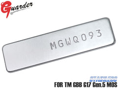 GUARDER ステンレス シリアルナンバータグ オリジナル刻印(MGWQ093) for マルイ G17Gen5 MOS