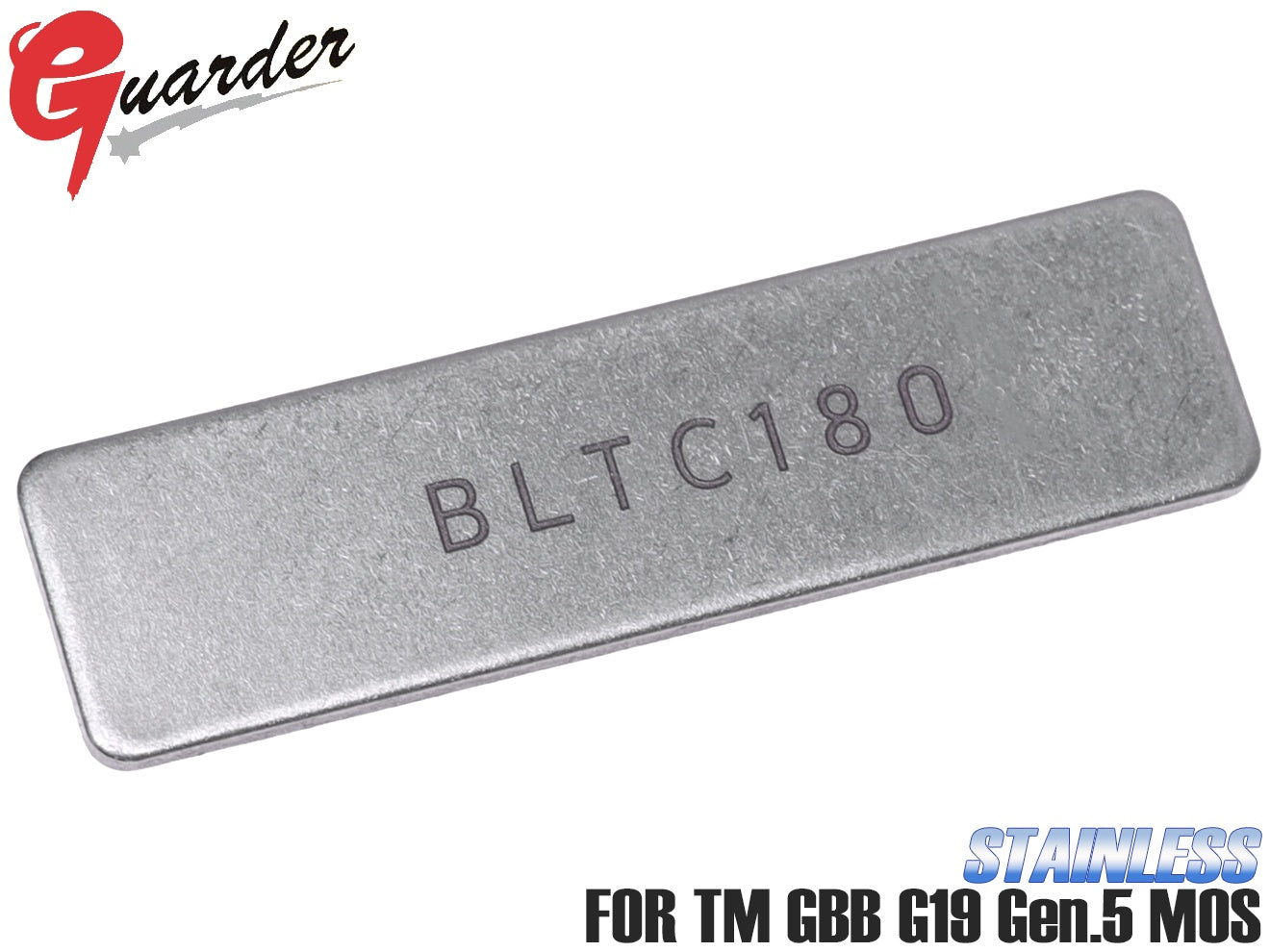 GUARDER ステンレス シリアルナンバータグ オリジナル刻印(BLTC180) [東京マルイ GBB G19 Gen5 MOS用]