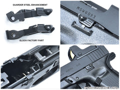 GUARDER スチール ワンピース アンビスライドストップ エクステンデッドver for マルイ G17 Gen5 MOS [カラー：ブラック / ゴールド / レッド / シルバー]