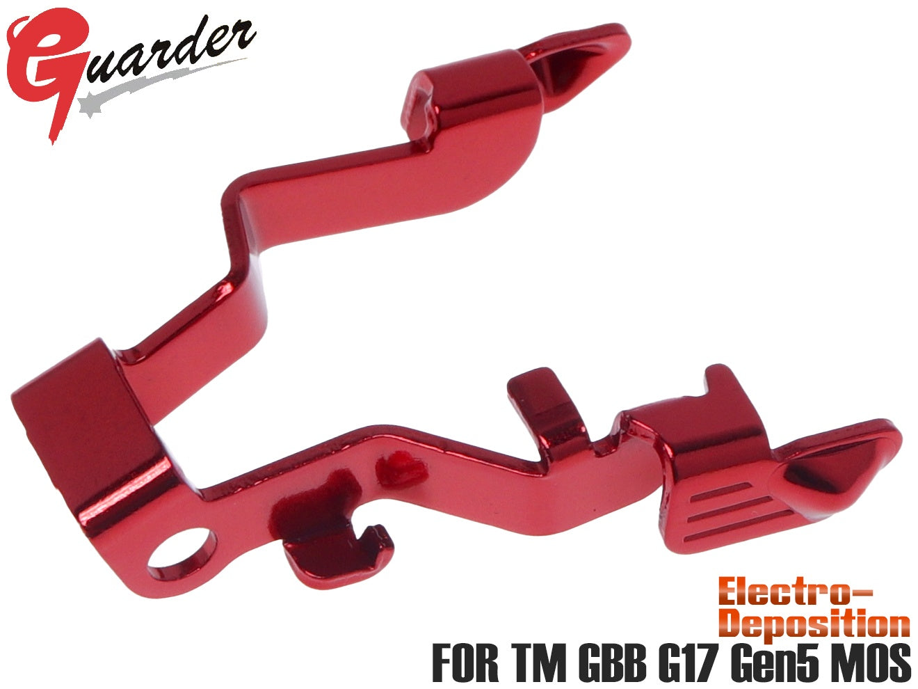 GUARDER スチール ワンピース アンビスライドストップ エクステンデッドver for マルイ G17 Gen5 MOS [カラー：ブラック / ゴールド / レッド / シルバー]