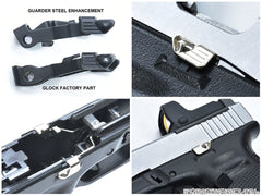 GUARDER スチール ワンピース アンビスライドストップ エクステンデッドver for マルイ G17 Gen5 MOS [カラー：ブラック / ゴールド / レッド / シルバー]