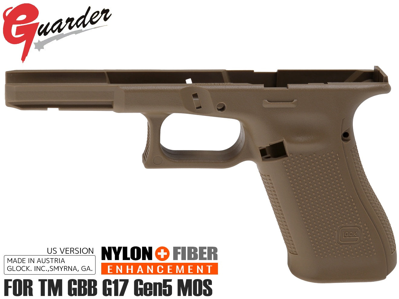 GUARDER GLOCK Gen.5 オリジナルフレーム US Ver[東京マルイ GBB G17 Gen5 MOS] [カラー：ブラック / FDE]
